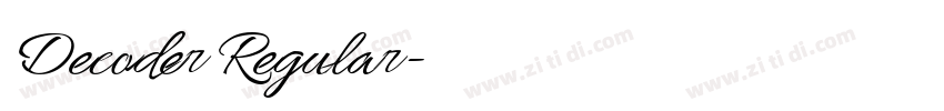 Decoder Regular字体转换